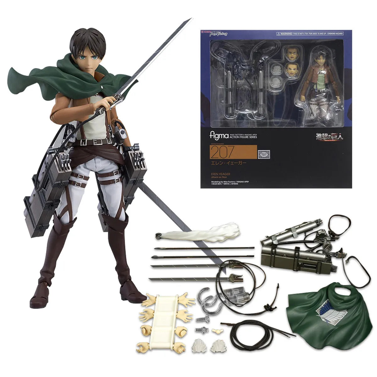 Figura de 17CM Eren Yaeger Shingeki No Kyojin PVC ENVIO GRATIS