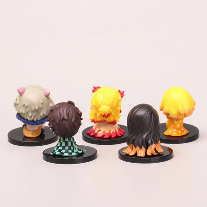 Set de 5 Figuras Mini Kawaii Demon Slayer ENVIO GRATIS